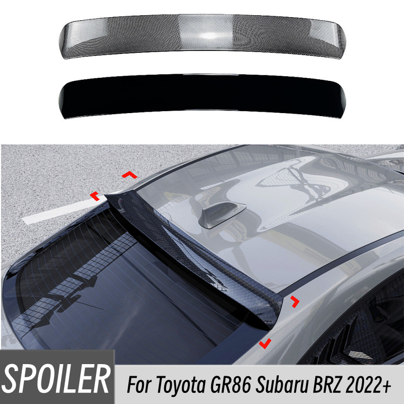 トヨタ GR86 スバル BRZ 2022 カーボンブラック車のリアウィンドウルーフスポイラー翼ボディキットブラックカーボンチューニングアクセサリー