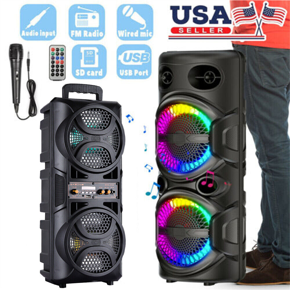 3000 ワットポータブル Bluetooth スピーカーサブウーファー重低音サウンドシステムパーティー Dj カラオケ充電式ラウドスピーカー
