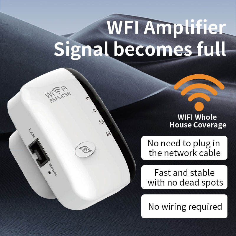 WiFi 信号ブースターアンプリピーターワイヤレスネットワークエクステンダーエンハンサー、ワイヤレス信号ブースター 2.4Gb/s 速度、イーサネットポート、