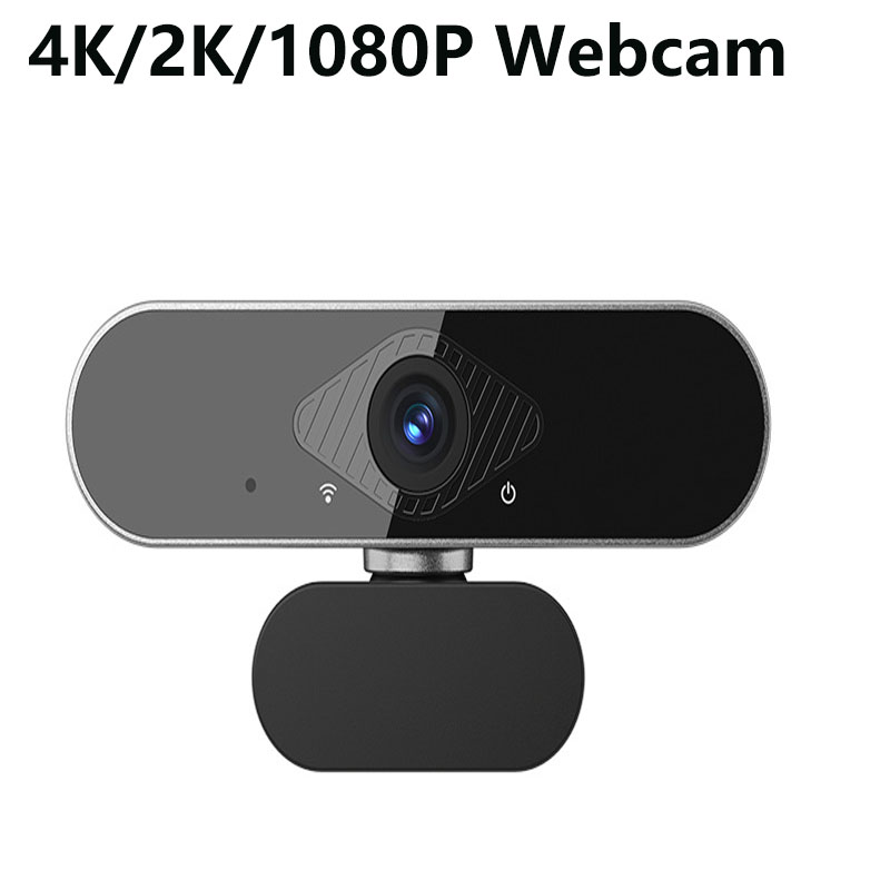 4Kウェブカメラ プラグアンドプレイ デスクトップ/ノートパソコン専用ライブストリーミングカメラ 2K HDカメラ マイク付き ミニコンピュータカメラ