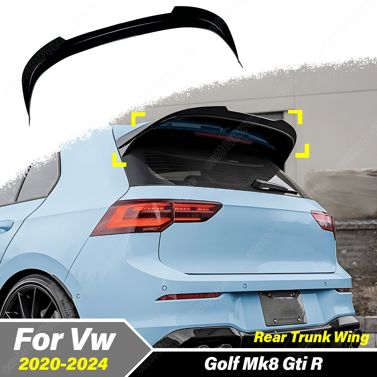 For Volkswagen VW Golf 8 GTI R Rear CS Style Wing 2021 2022 2023 2024 Automobile Rear Roof Spoiler Wing Exterior Accessories Kit