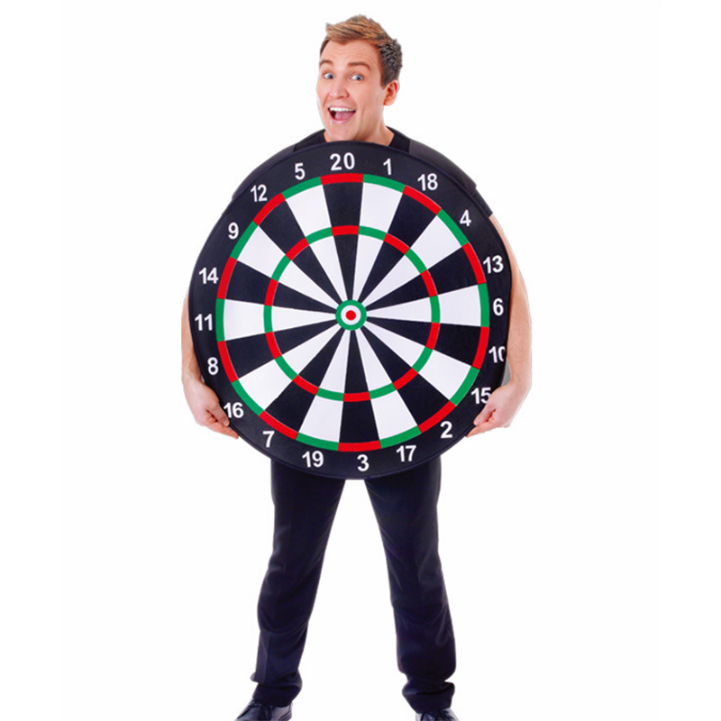 成人男性ビッグラウンドダーツボードコスチュームコスプレ面白いゲーム Purim ハロウィンパーティーファンシードレススポンジスーツチュニック