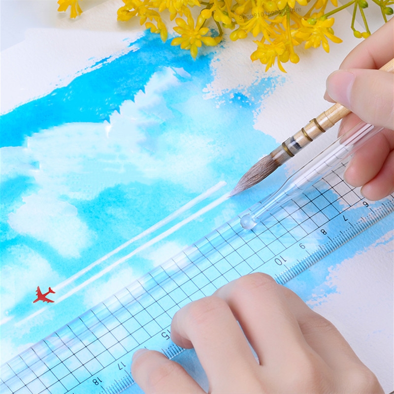 30cm/40cm溝付き定規、境界線定規、直線描画ツール、水彩/ガッシュ絵画用品