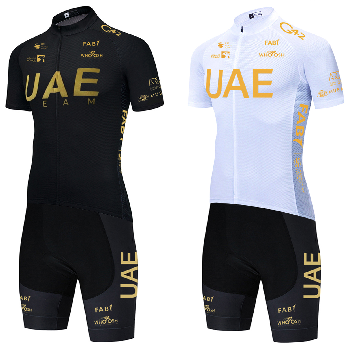 UAE サイクリングジャージセット 2026 男子チーム半袖サイクリング服 MTB バイクユニフォームマイヨ Ropa Ciclismo 夏自転車ウェア