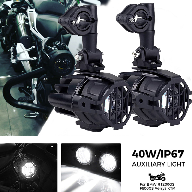 2 個 40 ワット LED 補助ランプ 6000 18K 超高輝度フォグドライビングライトキット LED 照明電球 DRL オートバイ BMW K1600 R1200G