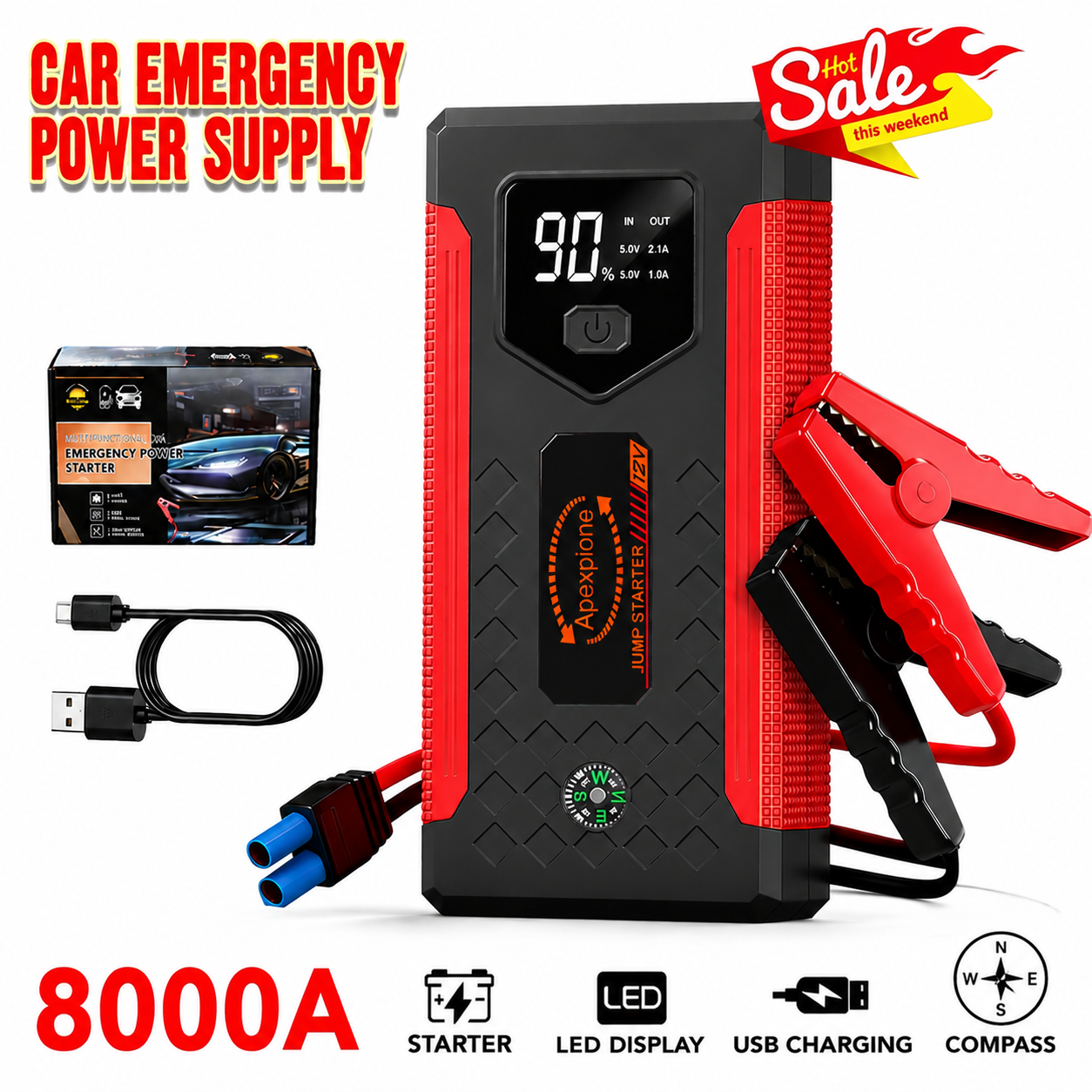 電源銀行 12V 車のバッテリージャンプスターターポータブル充電器ガソリンディーゼル自動始動装置ブースター緊急スターター