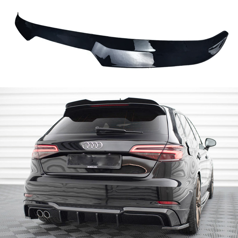 アウディ A3 S3 8V S ラインスポーツバックフェイスリフト 2016 2017 2018 2019 マクストンスタイルリアスポイラーキャップリアトランクブーツルーフリップスプリッター