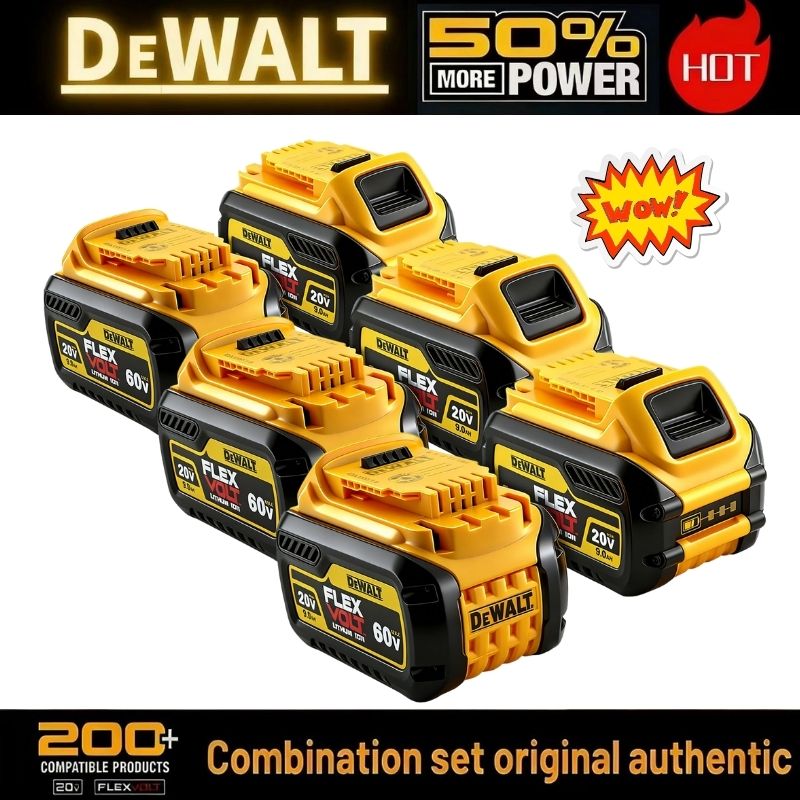 100% オリジナル 20V 6.0Ah 最大バッテリーパワーツール交換用 DeWalt DCB184 DCB181 DCB182 DCB200 20V 5A 6A 18Volt 20v バッテリー。
