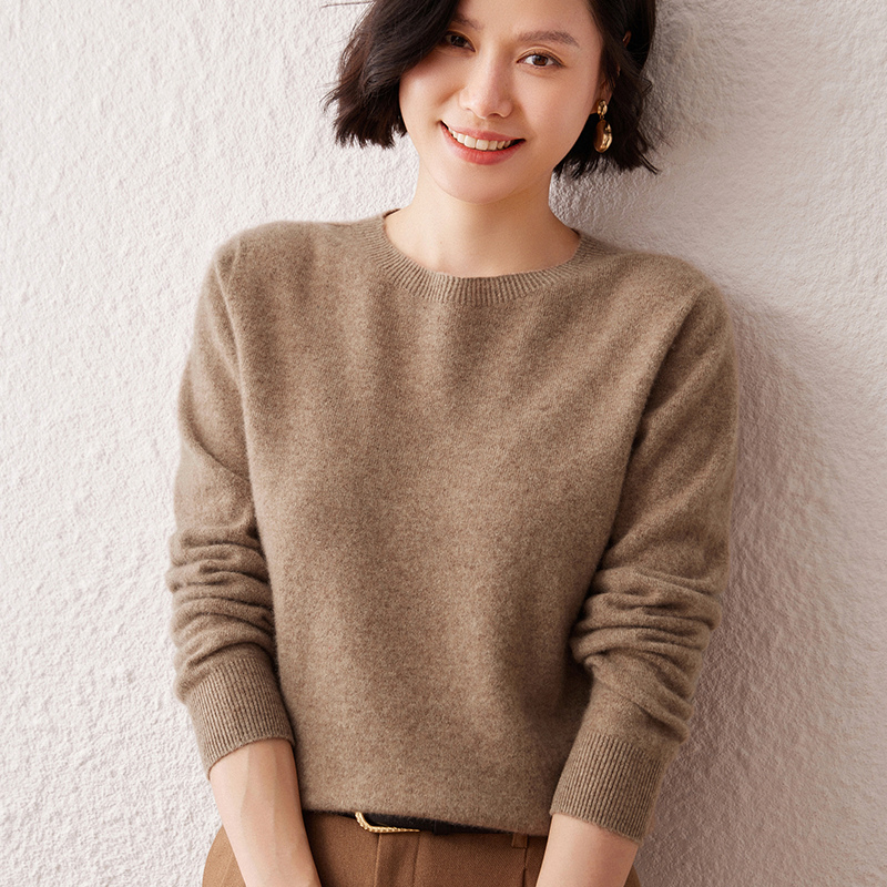 新しい女性のカシミヤセーター女性の 100% カシミヤニットパーカー長袖 O ネック女性のニットセーターホット販売ファッション