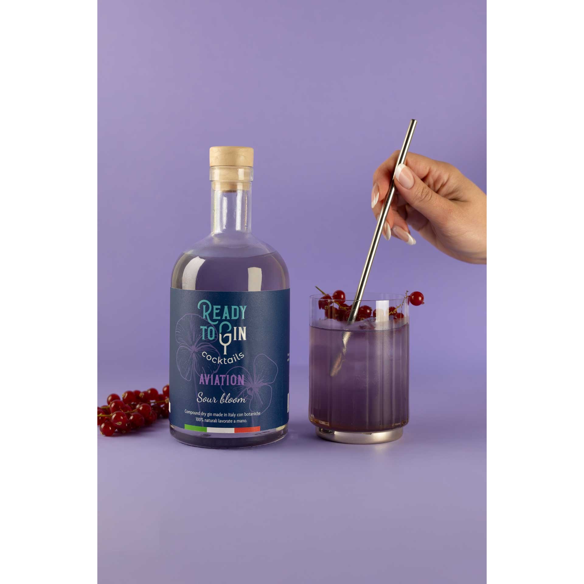 Ready To Gin Aviation Sour Bloom 700ml Violet Cocktail Ready To Drink
