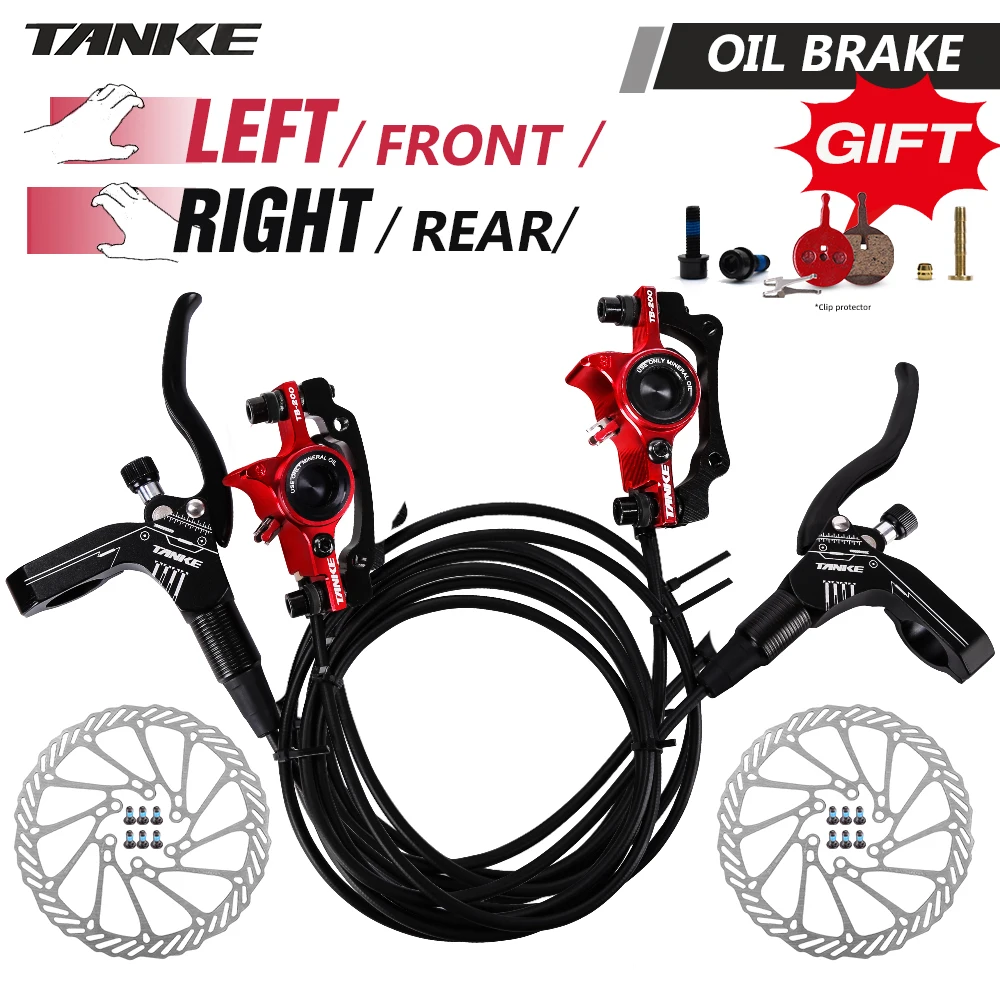タンケ MTB バイク油圧ディスクブレーキ油圧キャリパークランプブレーキ 160 ミリメートルフロントリアハンドル B ピラー CNC 自転車 upgra