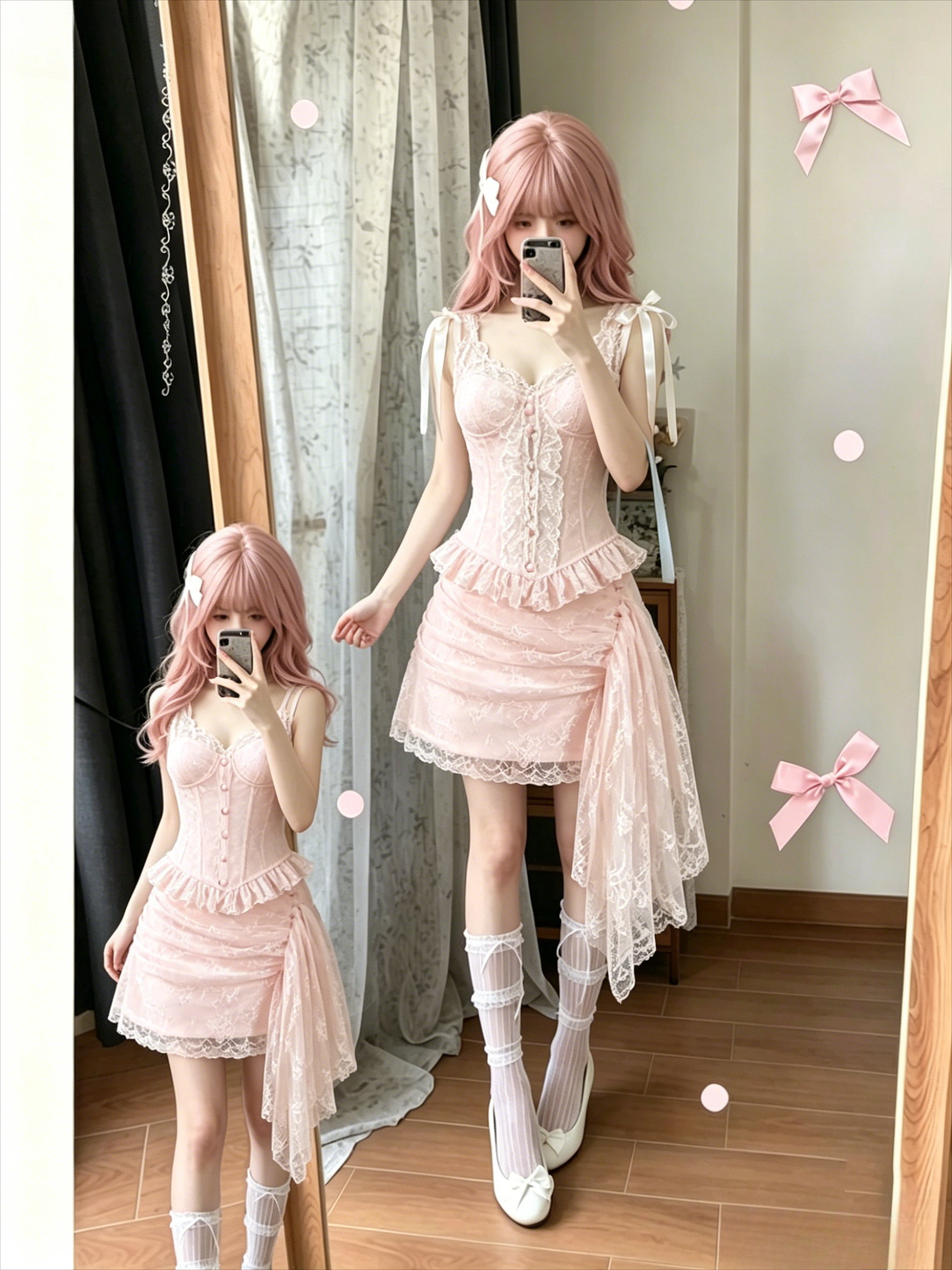 夏ヴィンテージ甘いピュアカラー新ノースリーブツーピースセットセクシーなかわいいキャミソールトップボディコンフレンチエレガントなスカートスーツ 2026