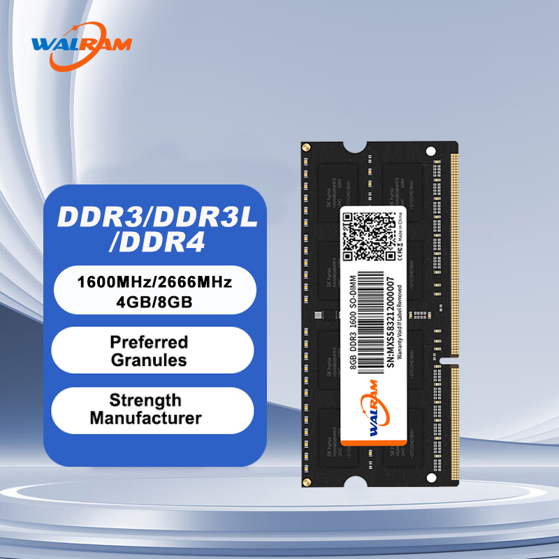 WALRAM メモリ RAM DDR4 8GB 2666MHz 3200MHz ノートパソコン内蔵メモリ DDR3L 1600MHz DDR3 4GB 1.5V 1.35V 1.2V ノートブック Sodimm RAM