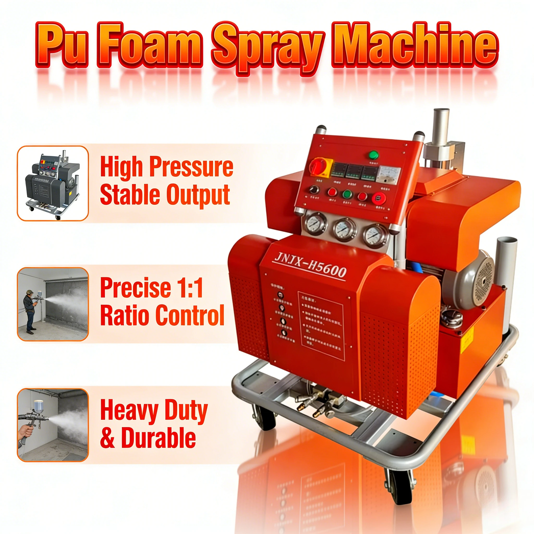 Customized Dependable Polyurethane Foam Sprayer For HVAC Duct Insulation And Energy Efficiency