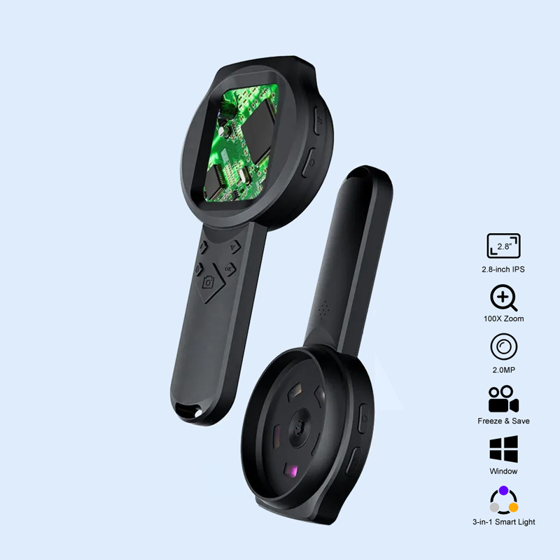 Protable スマート拡大鏡顕微鏡 1080P 100X 虫眼鏡 2.8 インチ IPS スクリーン付きエレクトロニクス修理チェックジュエリー用
