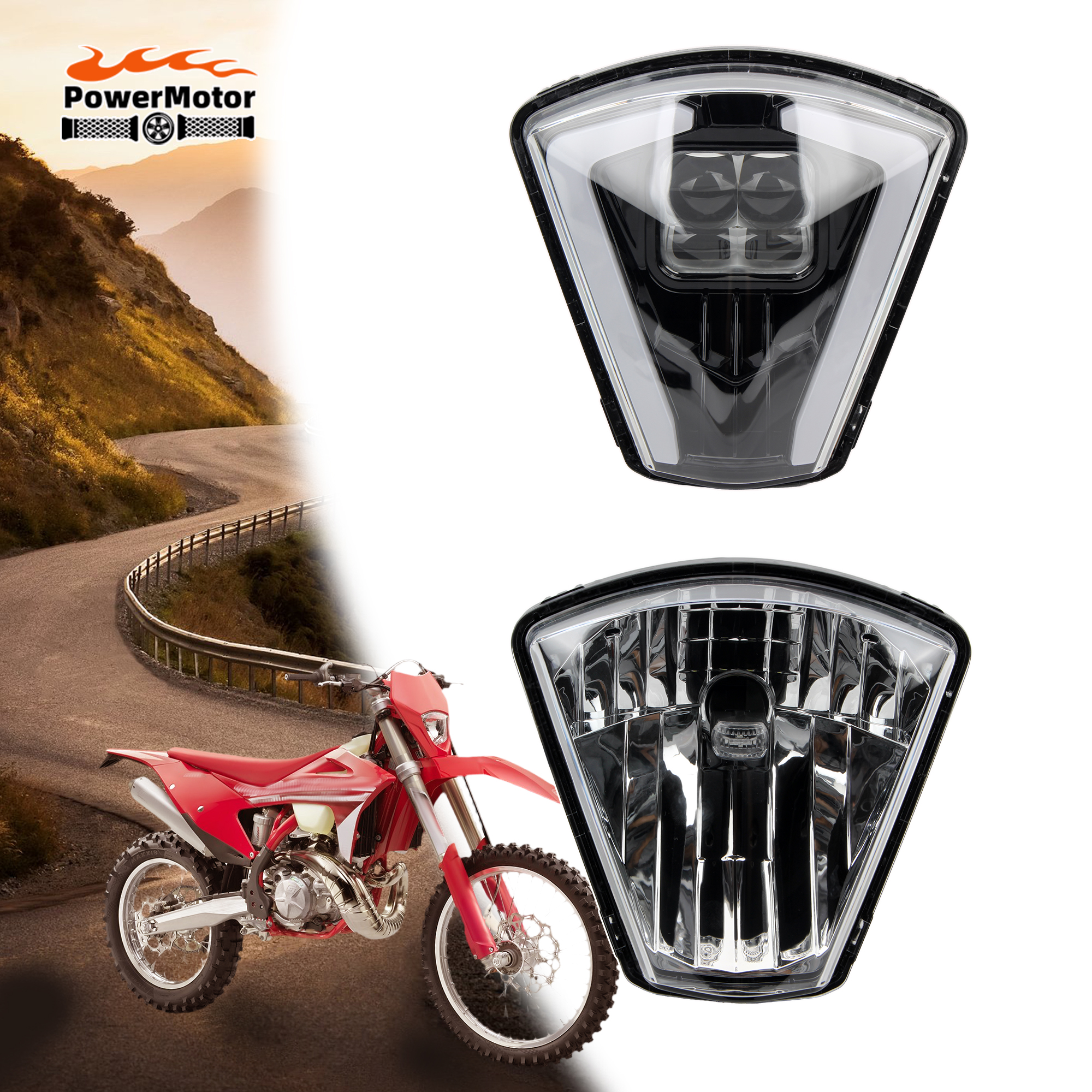 新しいオートバイ LED ヘッドライトヘッドランプ芯 GASGAS EX EC 300 350F 400F 450F 500F SM700 2024 2025 モトクロスアクセサリー部品
