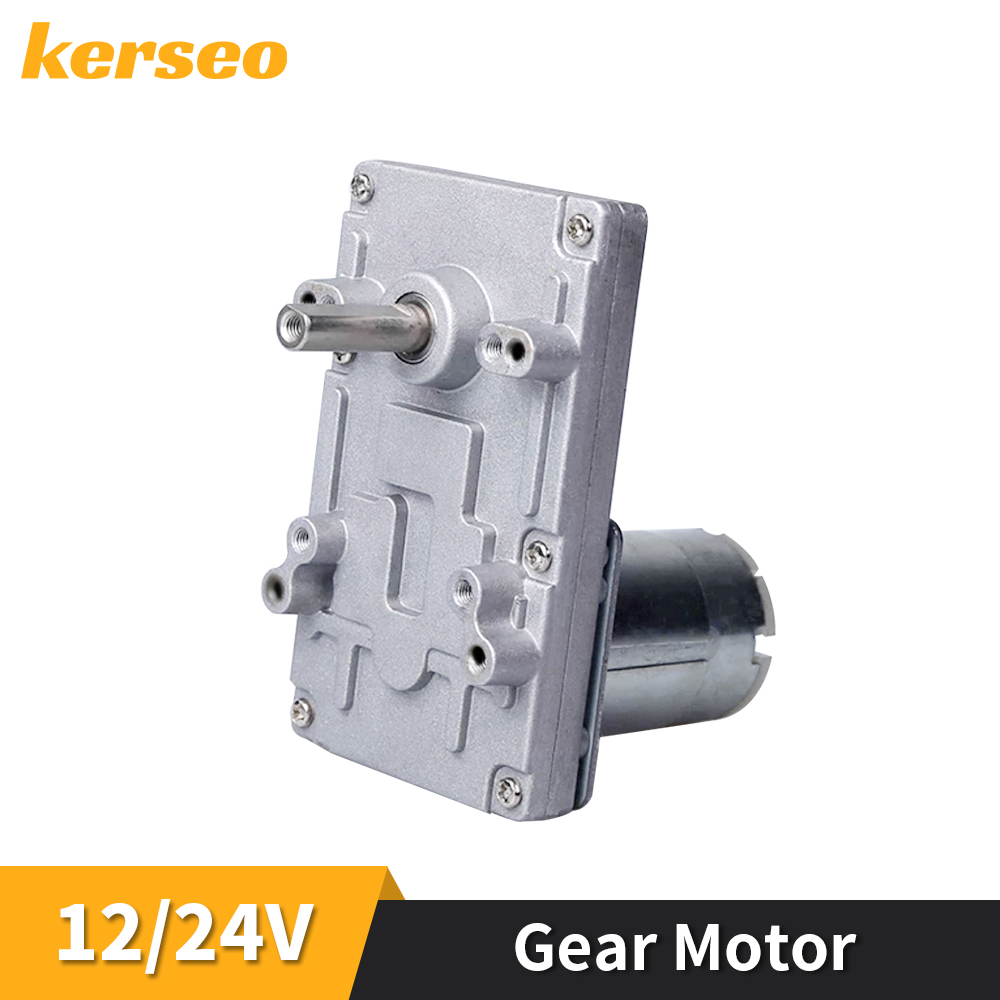 Kerseo ギアモーター DC12V 24V 減速機 20-275RPM 高トルク電動モーターメタルギアリバースセルフロックオートメーション機器用