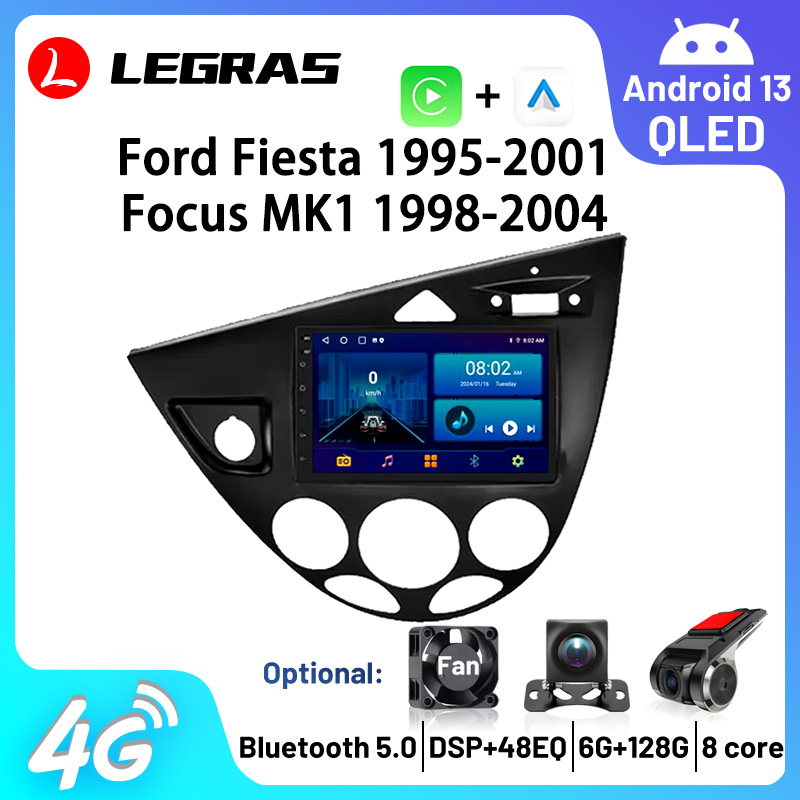 アンドロイド 14 カーラジオフォードフィエスタ 1995-2001 フォーカス MK1 1998-2004 Carplay Android 自動マルチメディアプレーヤー DSP GPS FM Autoradio