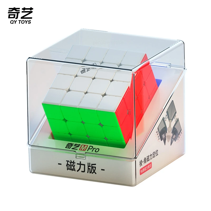 [Picube] QiYi M Pro 4x4x4 キューブ 磁気 4x4 M Pro プロフェッショナル スピード キューブ ステッカーレス マグネット マジック 知育玩具