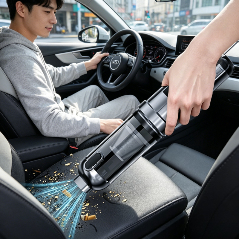 17000PA 車用掃除機 ブラシレスモーター付き ハンドヘルド掃除機 ポータブル コードレス 圧縮空気ダスター 車 ホーム オフィス ペット用