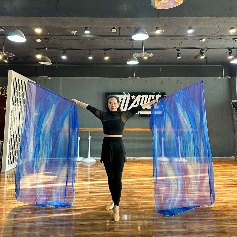 170*110 センチメートルベリーダンスフラグ絞り染め礼拝旗ステージパフォーマンス練習小道具賞賛ダンスアクセサリー大人のための