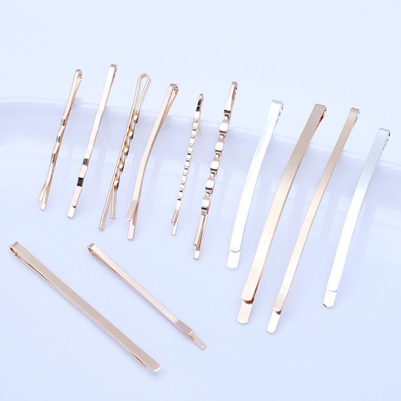 100 個韓国シンプルなバレッタ 12 スタイルヘアピンアクセサリー卸売ヘアクリップ DIY ジュエリーメイキング用