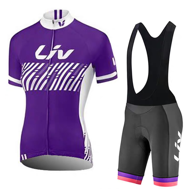 LIV 夏半袖サイクリング服女性のサイクリングジャージ夏のサイクリングビブプロのサイクリング服サイクリングトップス