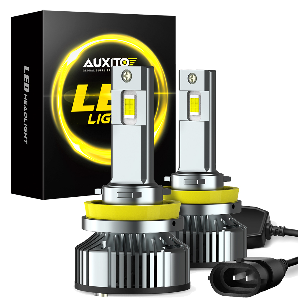 AUXITO 2 個 30000LM 100 ワット H8 H11 LED ハイパワー LED ヘッドライト電球 Canbus 9012 9005 HB3 9006 HB4 H7 ヘッドライトランプ ファン付き