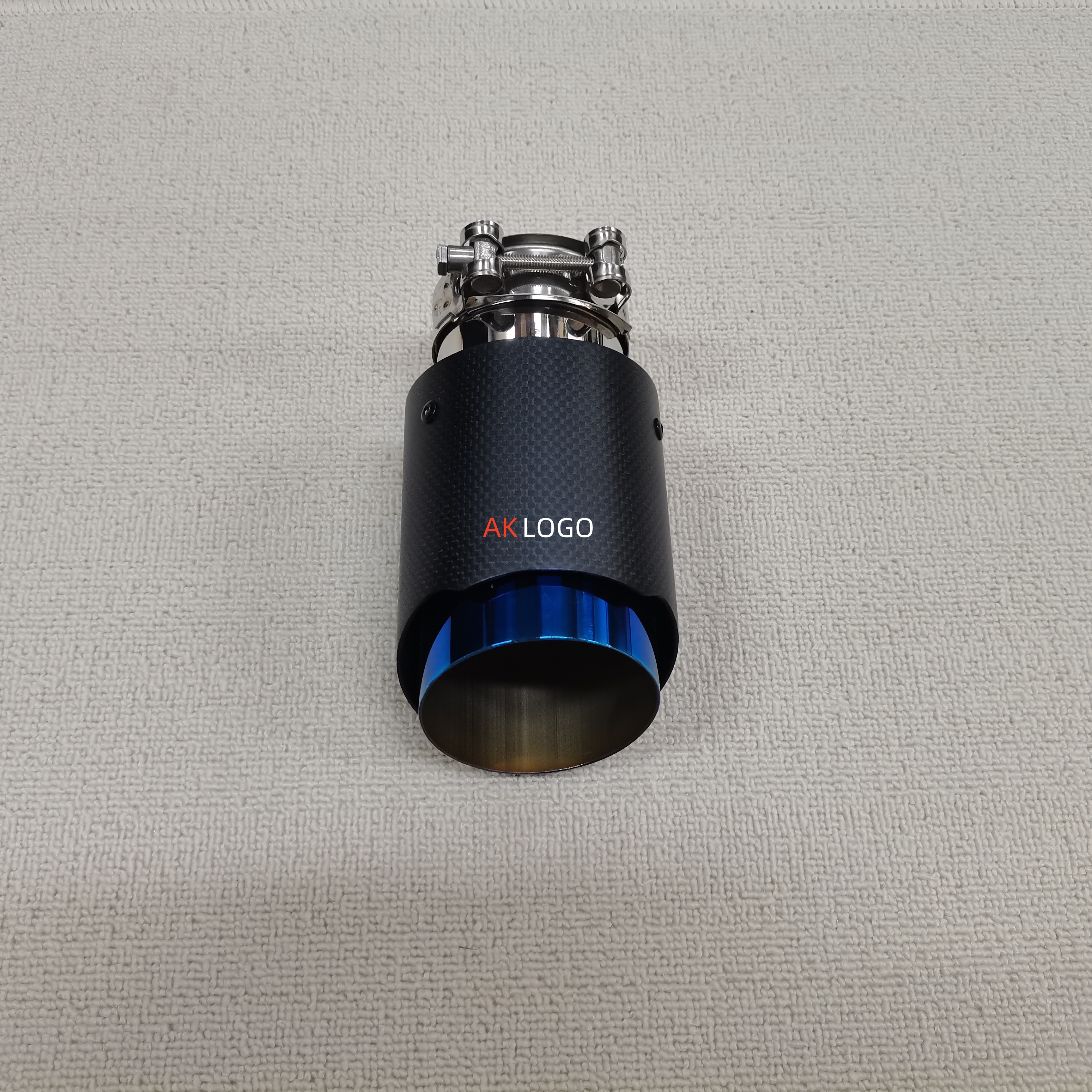 1 ピース AK シングルカー排気ヒントブルーパイプマットカーボンファイバー排気システムノズルテールエンドパイプマフラーヒントすべての車