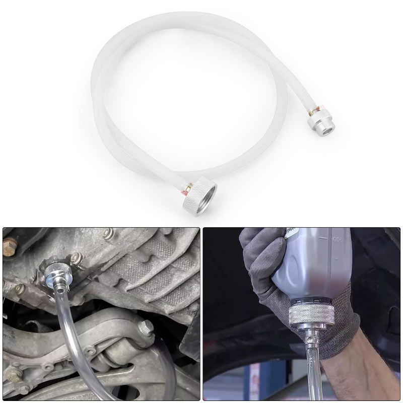 1.5 メートル DSG トランスミッションオイル充填ホースキット VAG フォルクスワーゲン アウディ VAS 6262A アルミアダプター透明 PVC ホース一方向バルブ