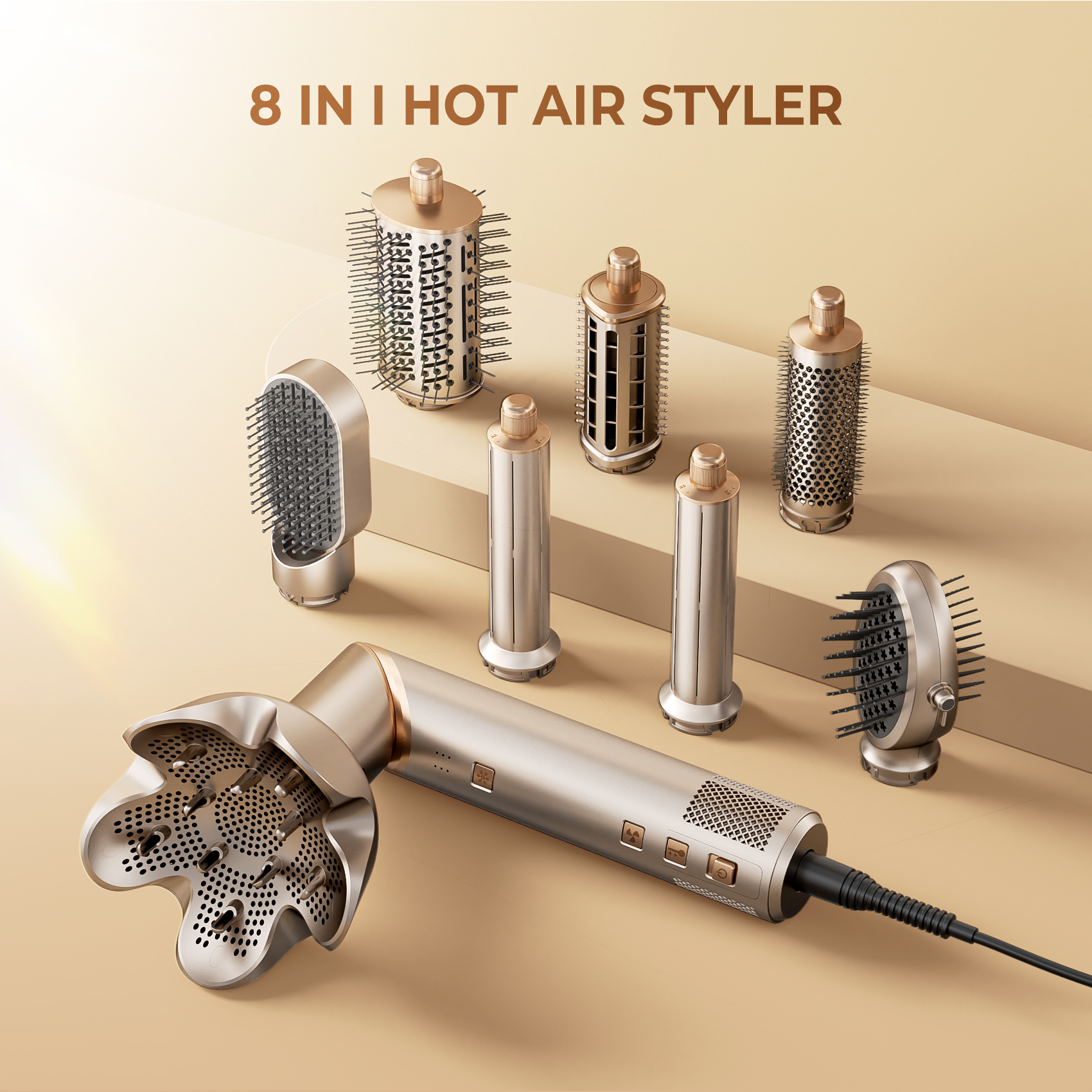 ヘアドライヤー 8 で 1 ヘアスタイラーツール完全なセットサロンブラシレスモーター 110000rpm プロフェッショナル送風機ドライヤー櫛付き