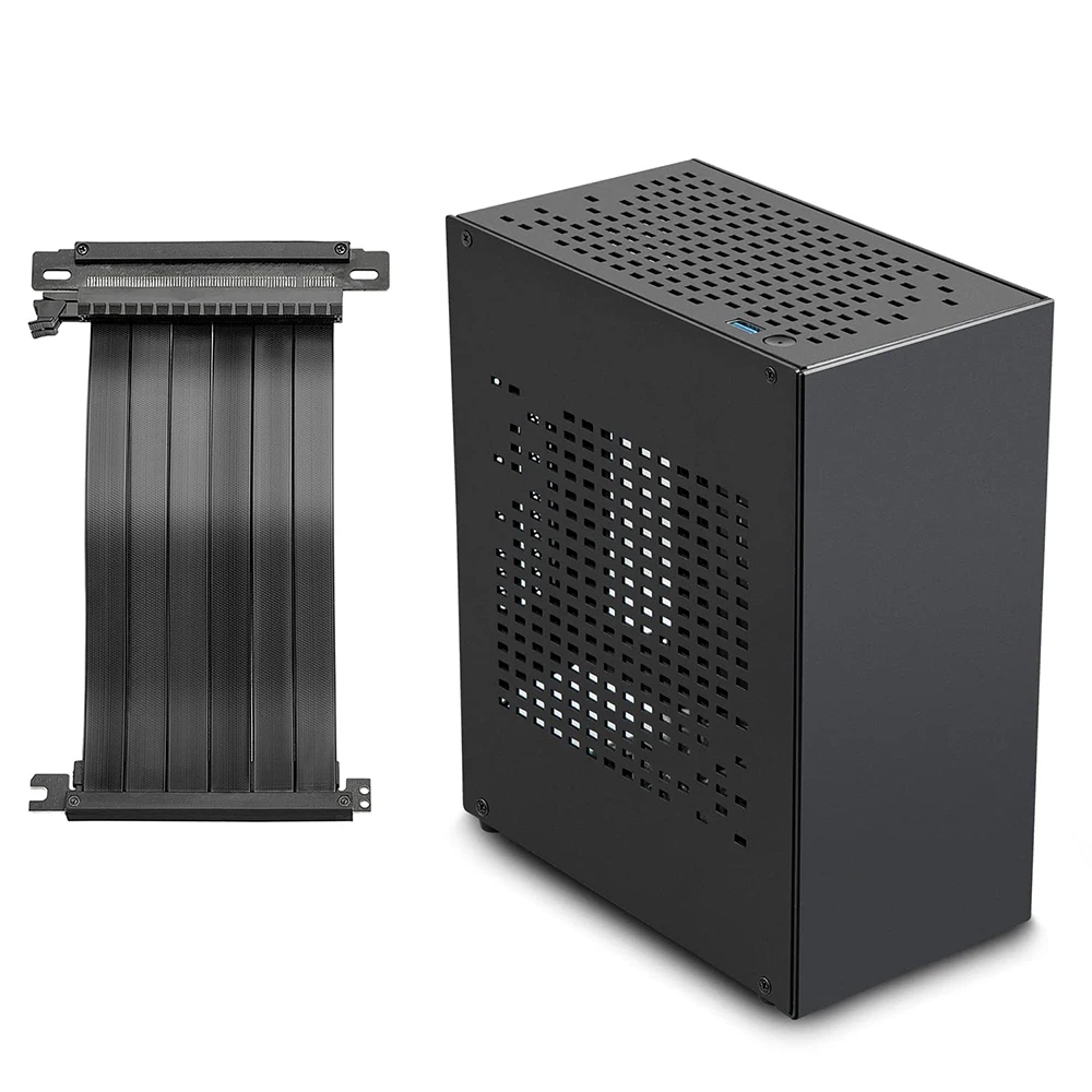 アルミニウム HTPC ミニ ITX シャーシ A07 ゲームコンピュータケースサポートグラフィックスカード RTX2070 I5 PCIE 4.0 ケーブルケース Samll 1u PSU