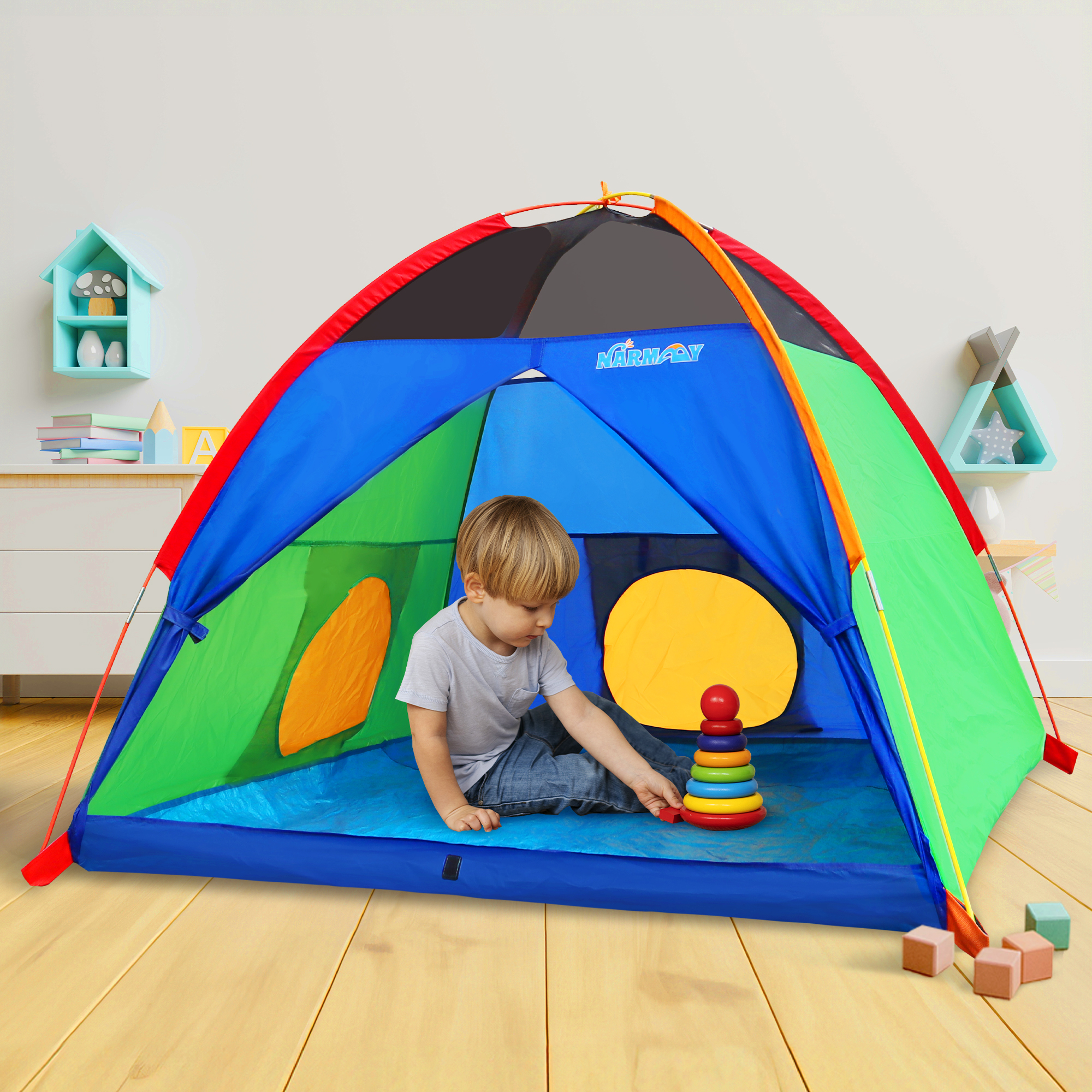 キッズプレイテント 簡単に楽しいドームテント 子供用 屋内/屋外で楽しめる - X' ギフト