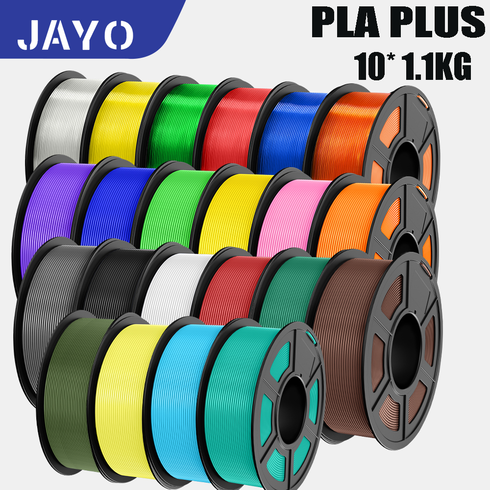 JAYO PLA PLUS 10 ロール混合色 3D プリンタフィラメント 1.75 ミリメートル 3D プリント材料 100% 気泡なし