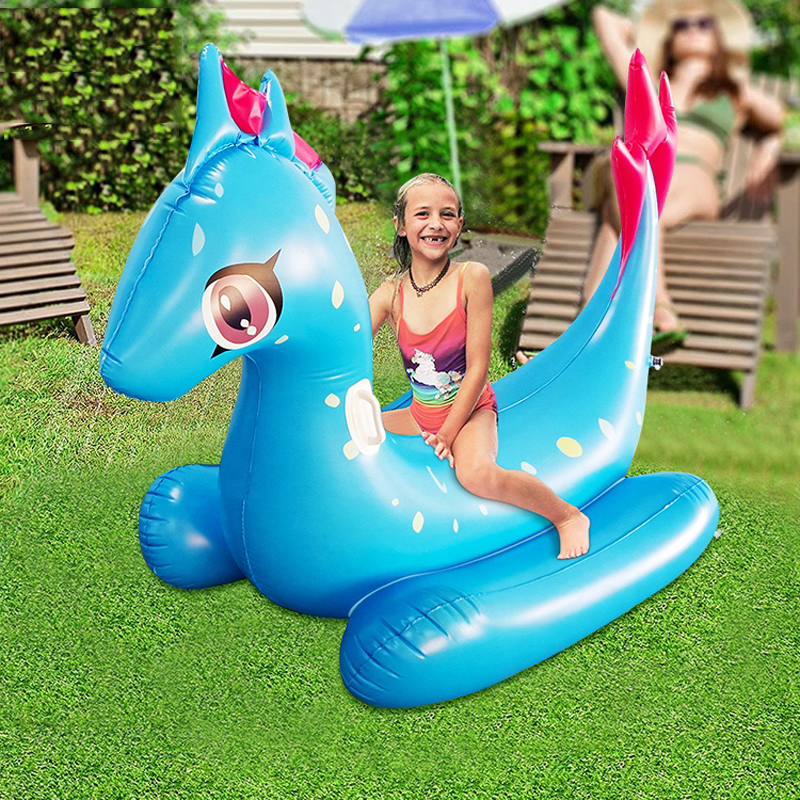 インフレータブルプールフロート 子供用 大人用 恐竜ドラゴンスプラッシュプールいかだ 夏水泳 フローティングロービーチパーティーおもちゃ