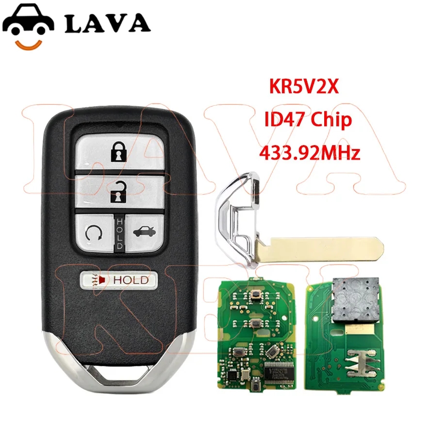 LAVA ID47 433MHz Chip PCF7938 FCC KR5V2X For Honda City/Civic/CR-V/HR-V/Jazz/Odyssey/Vezel Remote Key 2-7 buttons 2016-2020