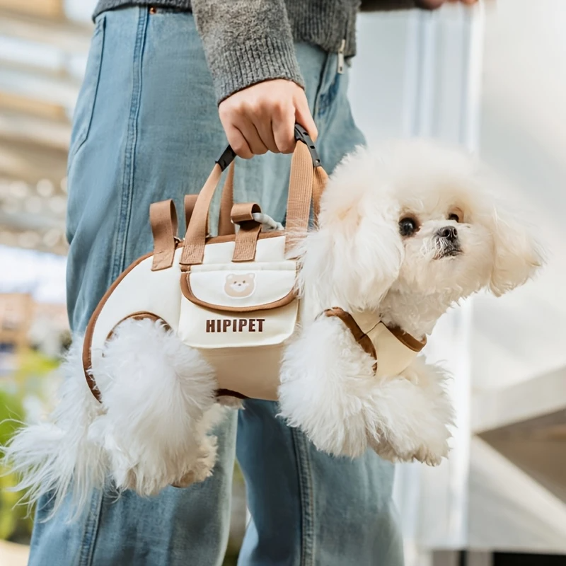 Pets Outdoor Carrying Bag Small Dogs And Medium-sized Cats with Harnesses Clip Adjustable Shoulder Handheld for Hiking Daily Use