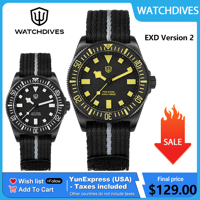 Watchdives 交換可能 X デザインメンズ 40 ミリメートルチタン腕時計 VH31 スイープセコンドムーブメントクォーツ発光防水 200 メートル腕時計 EXD