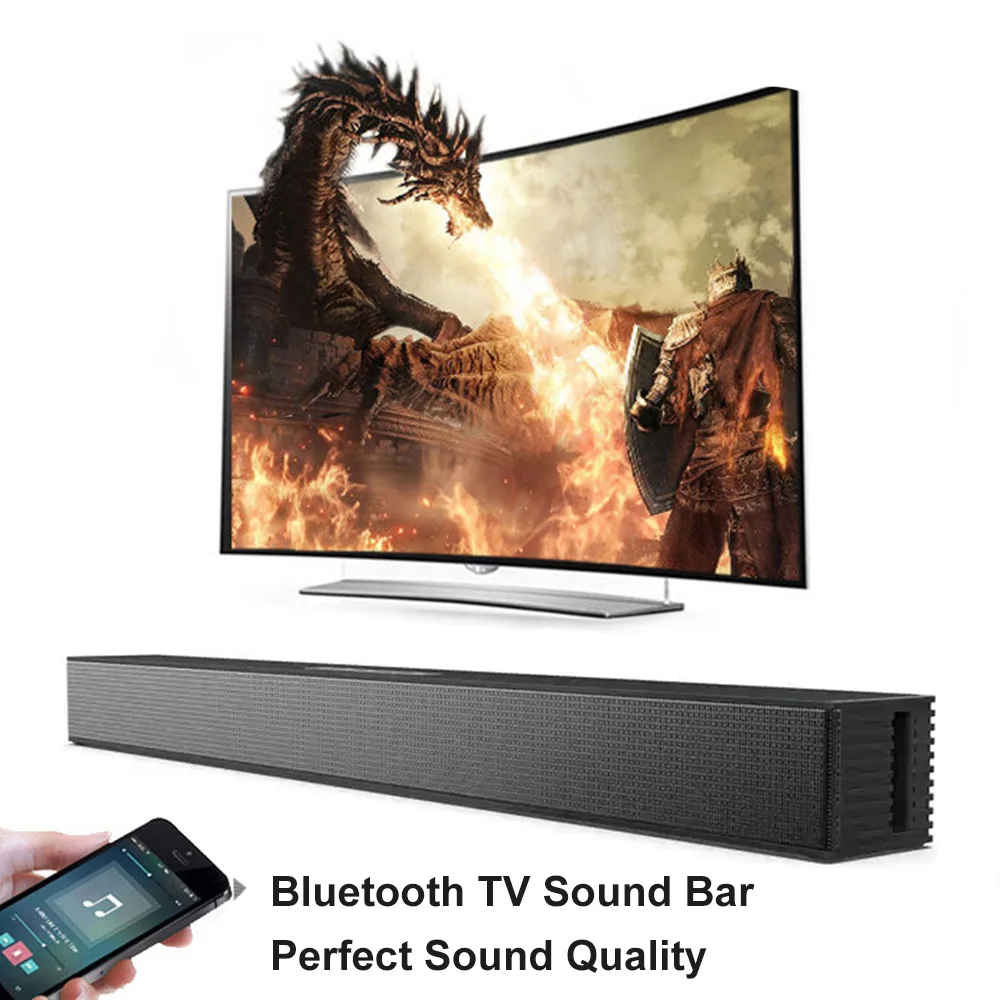 40 ワットサウンドバーテレビ用サブウーファーホームシアター多機能スピーカー光学 HDMI 同軸 AUX 壁掛け Bluetooth サウンドバー