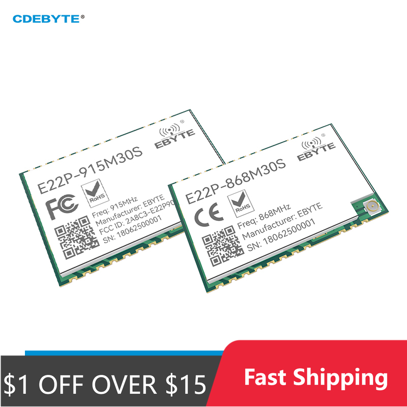 SX1262/SX1268 LoRa スペクトラム拡散 433/868/915MHz ワイヤレスモジュール CDEBYTE E22P シリーズ 内蔵 PA LNA SWA ESD 30dBm 12KM SPI
