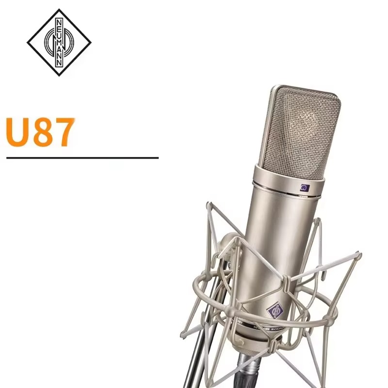 オリジナル NEUMANN U87 マイクメタルプロフェッショナルコンデンサースタジオマイク録音歌ポッドキャストサウンドカード YouTube