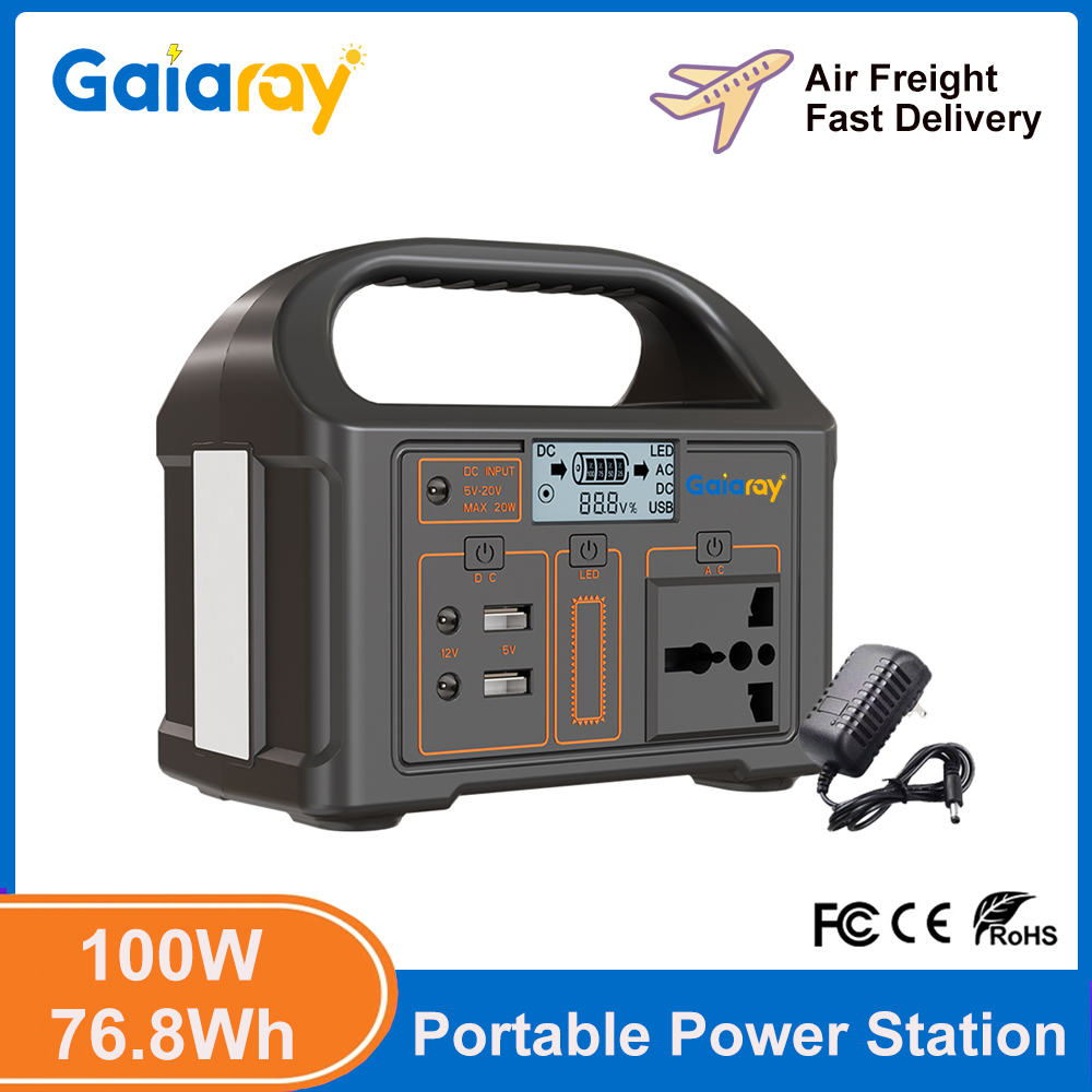 100 ワットポータブル発電所 24000 mAh LiFePO4 充電ステーションソーラー発電機 220 V/110 V エネルギー貯蔵電源キャンプ用