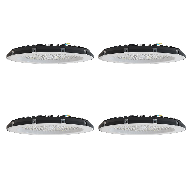 4 Pack 100W-200W UFO LED High Bay Light, Die-Casting Aluminum Housing,  Farm Livestock Barn Warehouse Factory Parking Lot Lighti