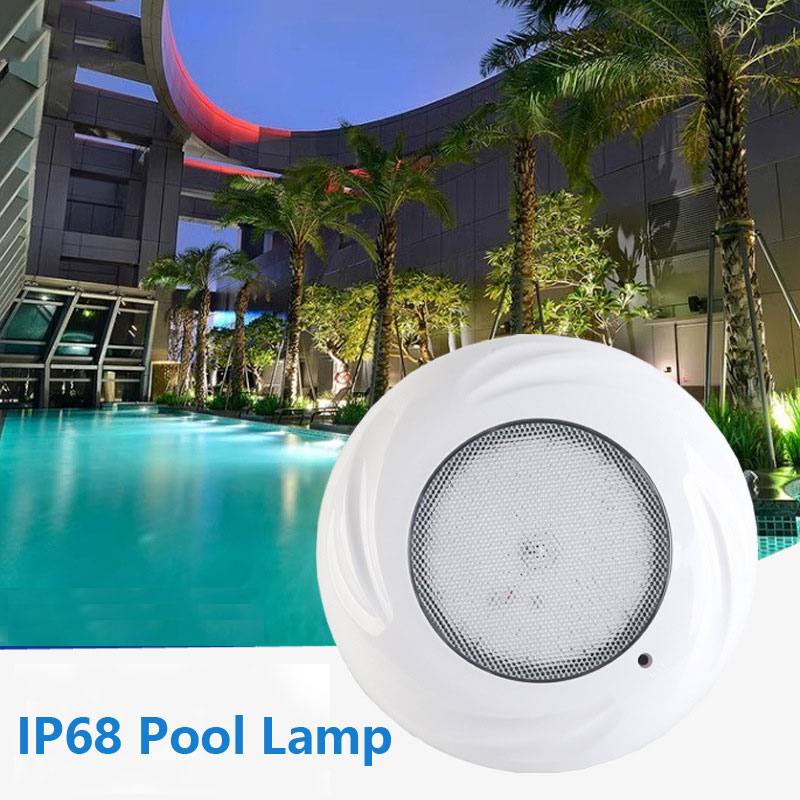 防水 ABS プール水中ライトカラフルなリモコン LED ウォールライト IP68 防水魚池噴水風景