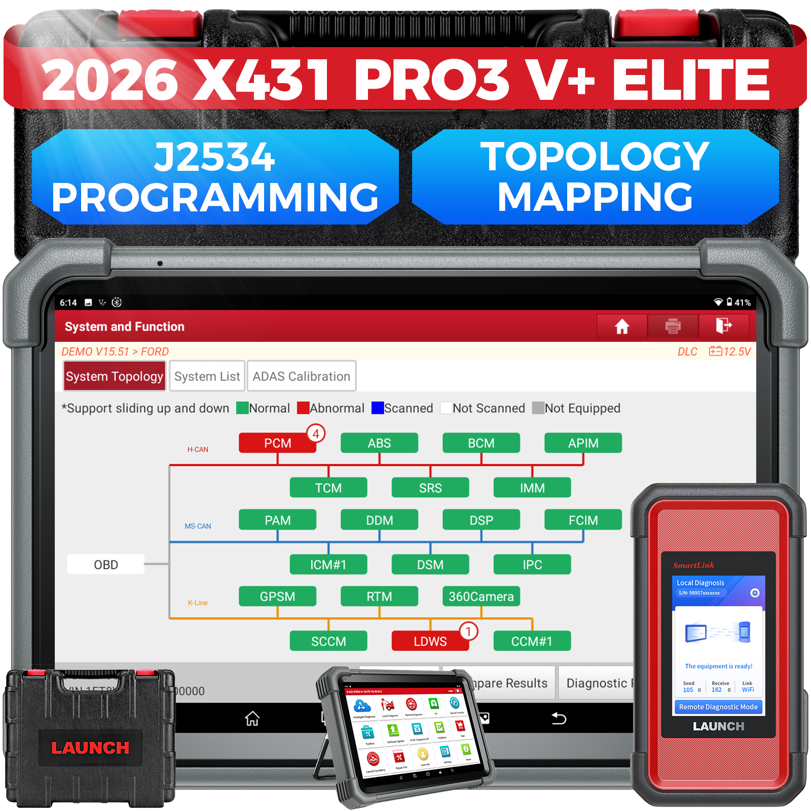 LAUNCH X431 PRO3 V ELITE 2026 新しい車診断ツールプロフェッショナルすべてのシステムスキャナ自動診断ツール 24V トラック用