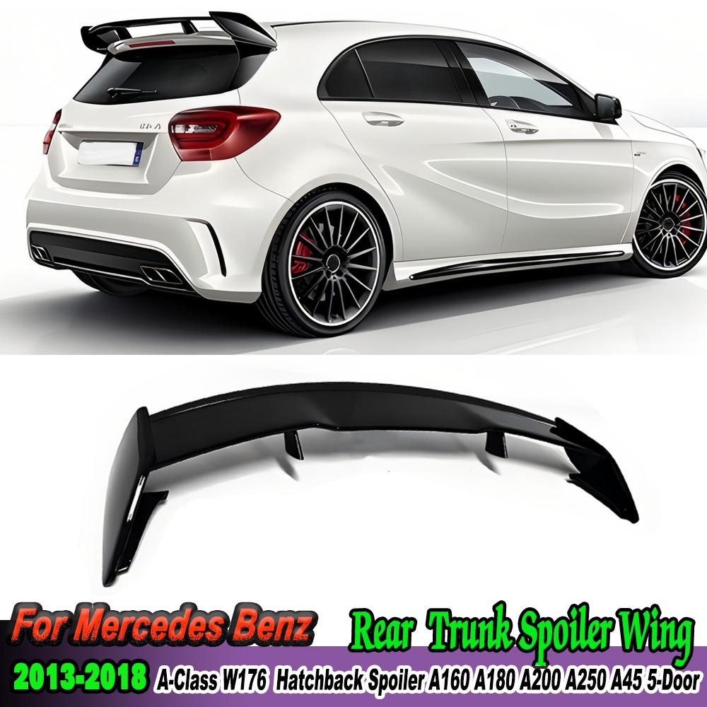 A45 スタイルルーフリアスポイラールーフウイングメルセデスベンツ A クラス W176 2013-2018 A160 A180 A200 A250 A45 ハッチバックスポイラー