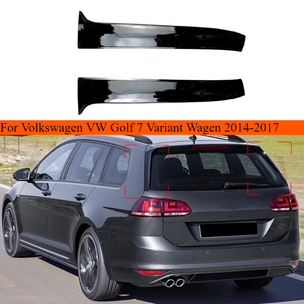 ペア車垂直リアウィンドウサイドスポイラートランクディフューザーカナードカナードスプリッター VW ゴルフ 7 R バリアントワーゲン 2014-2017