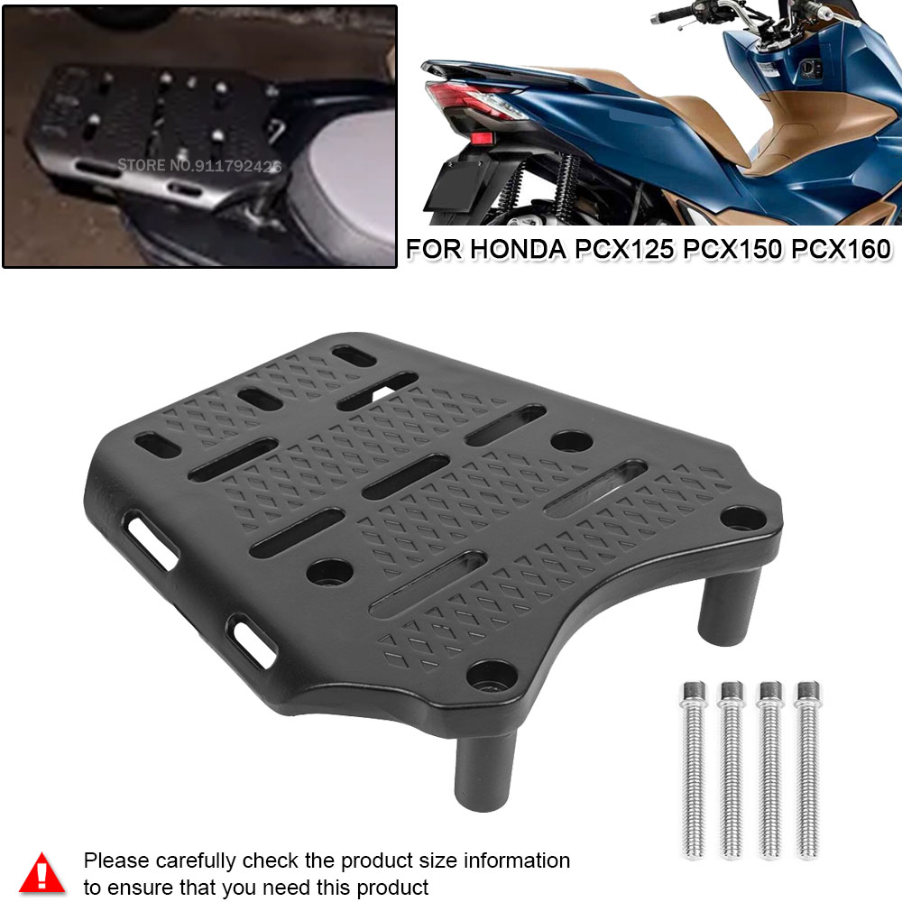 オートバイリアブラケットホンダ PCX125 PCX150 PCX160 2014-2023 トップケーステールトランクサポートプレートパッド荷物ボックスホルダーラック