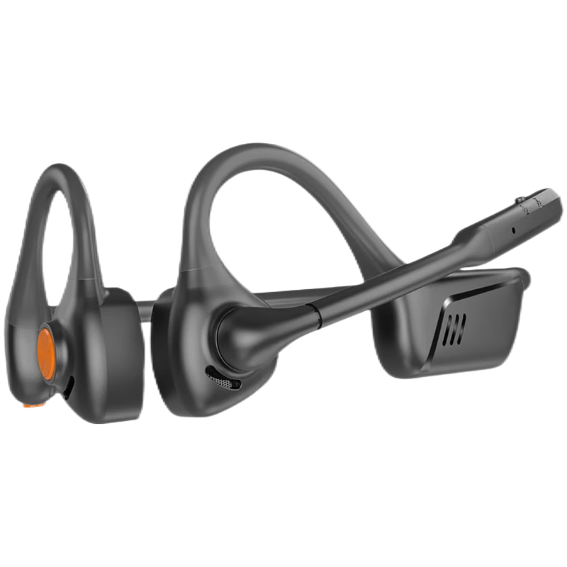 Eppfun オープンイヤー気伝導 Bluetooth ヘッドフォン、AptX-LL ブームマイクとミュートボタン、運転、通話、オフィス用