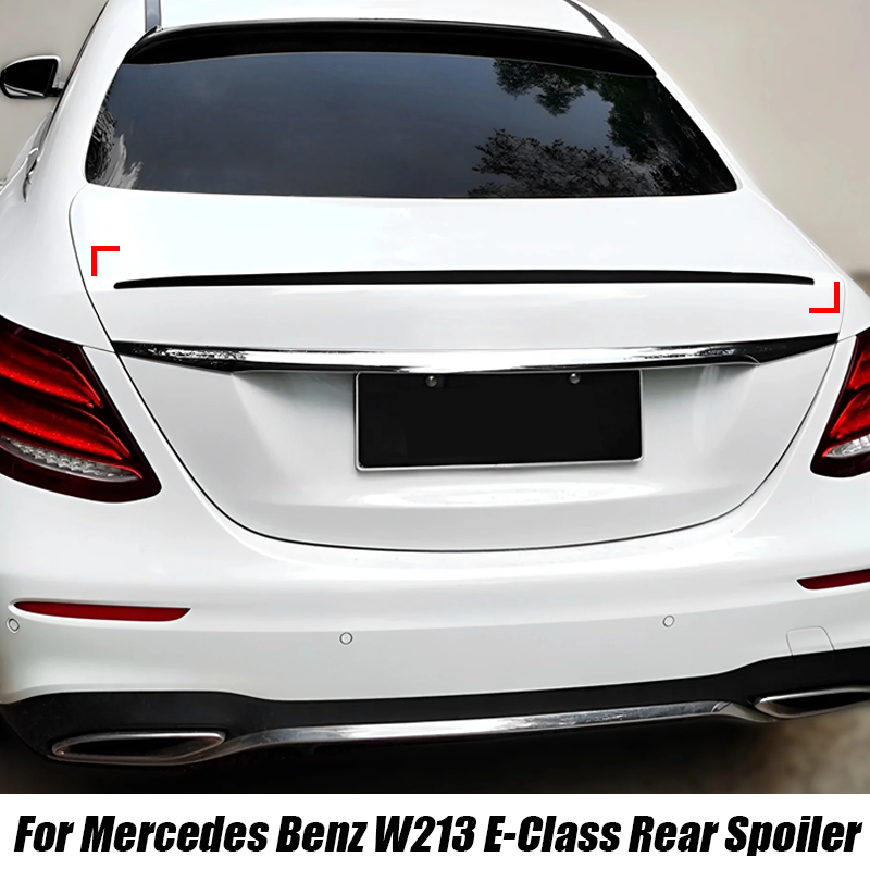 メルセデスベンツアクセサリー W213 E250 E634D 2016 E クラス車のリアウイングトランクテールスポイラーリップゴム黒軟質プラスチック